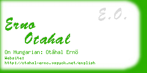 erno otahal business card